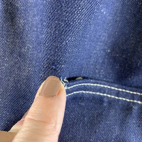 Vintage 1940s Key Imperial Aristocrat Men Denim Bib Overalls 36X32 Crisp Durable - Picture 11 of 15